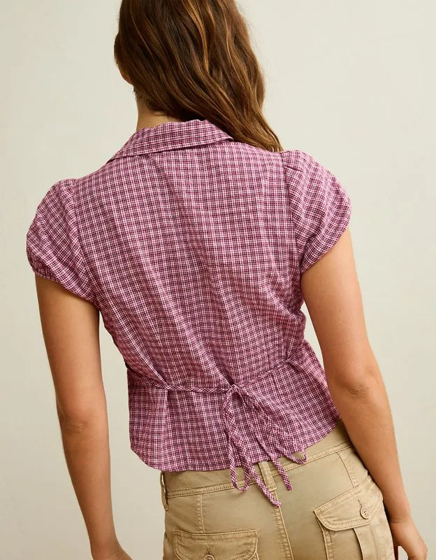 AE Short-Sleeve Button-Up Shirt