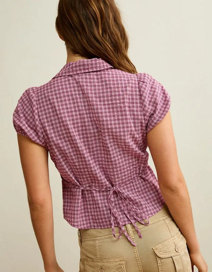 AE Short-Sleeve Button-Up Shirt