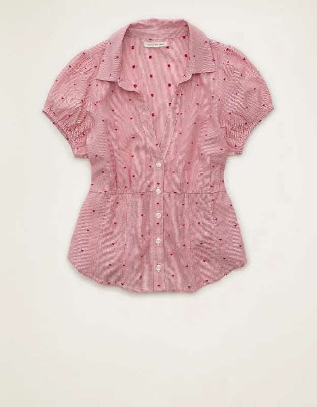 AE Short-Sleeve Button-Up Shirt
