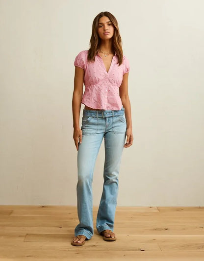AE Short-Sleeve Button-Up Shirt