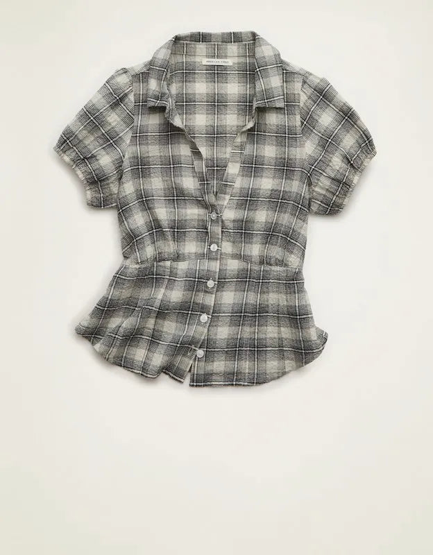 AE Short-Sleeve Button-Up Shirt