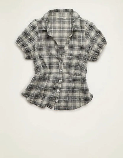 AE Short-Sleeve Button-Up Shirt