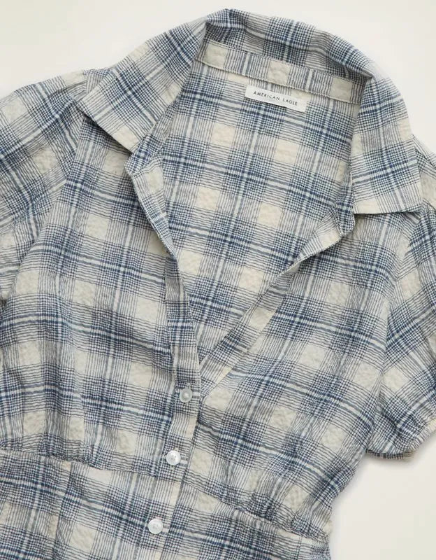 AE Short-Sleeve Button-Up Shirt