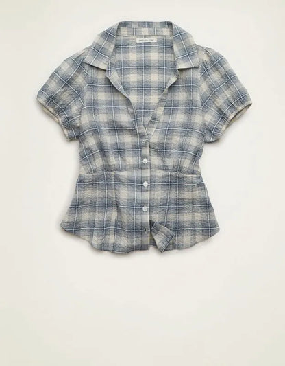 AE Short-Sleeve Button-Up Shirt
