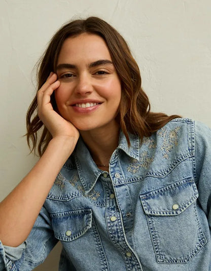 AE Throwback Denim Button-Up Shirt