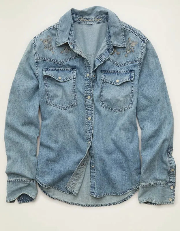 AE Throwback Denim Button-Up Shirt