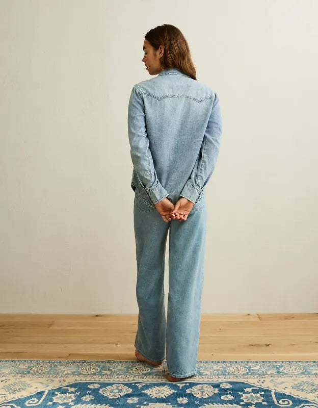 AE Throwback Denim Button-Up Shirt