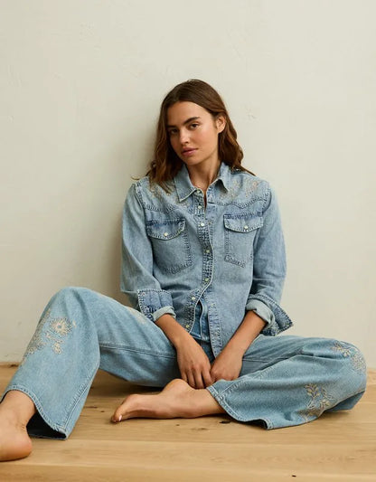 AE Throwback Denim Button-Up Shirt