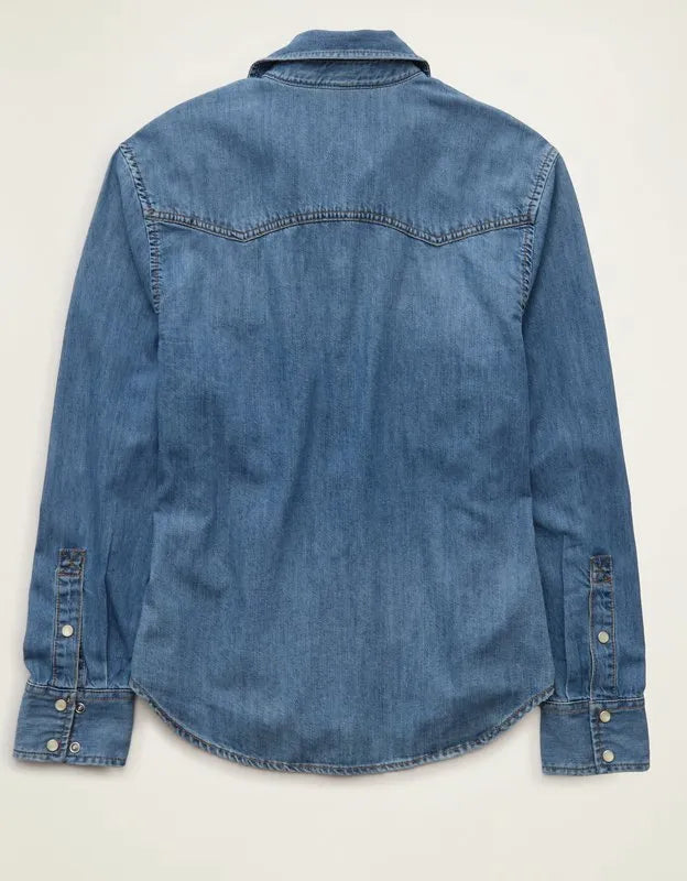 AE Throwback Denim Button-Up Shirt