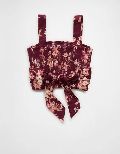 AE Smocked Tie-Front Cami