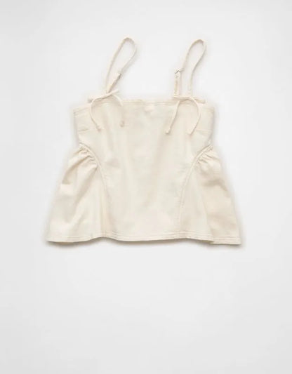 AE Denim Bow Strap Tank Top