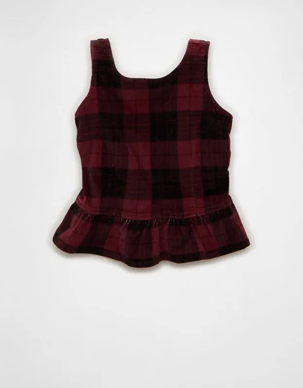 AE Back Bow Peplum Tank Top