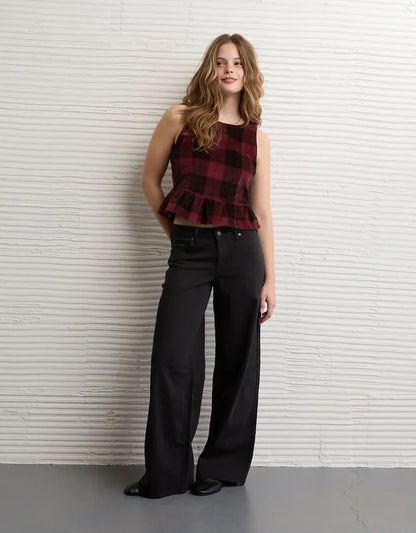AE Back Bow Peplum Tank Top