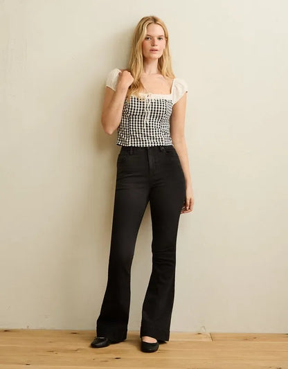 AE Square-Neck Cap-Sleeve Top