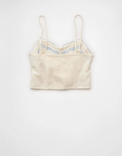 AE Embroidered Scalloped-Hem Cami