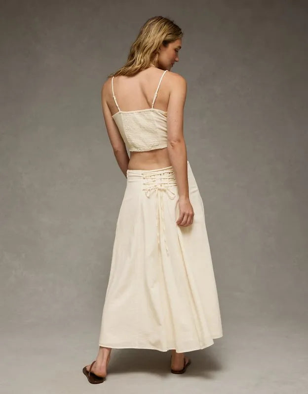 AE Embroidered Scalloped-Hem Cami