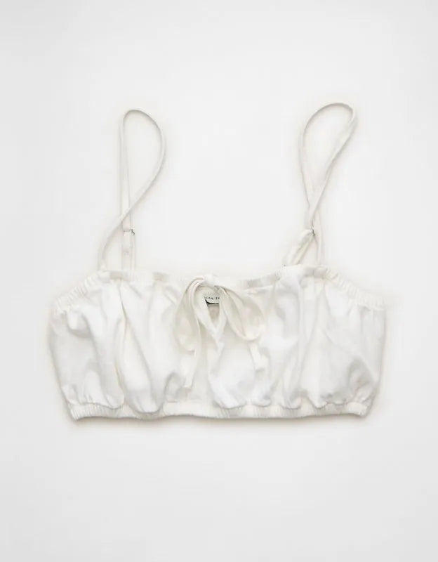 AE Denim Tie-Front Bra Top