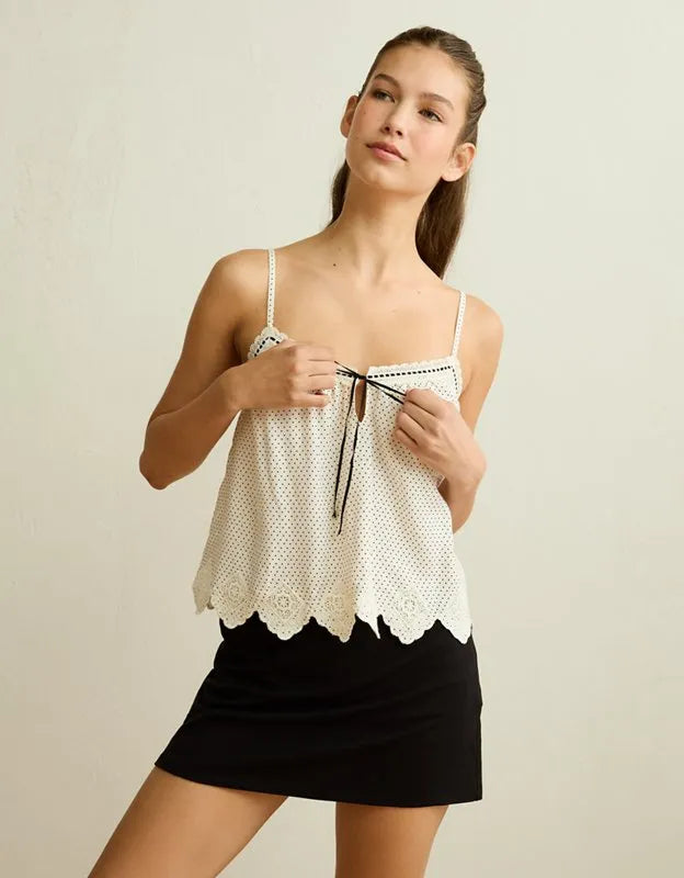 AE Ribbon Tie-Front Cami