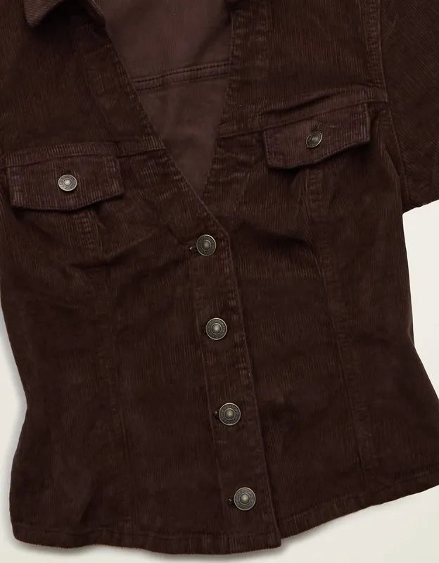 AE Corduroy Short Sleeve Top