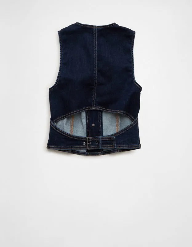 AE Button-Up Denim Vest
