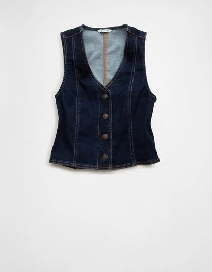 AE Button-Up Denim Vest