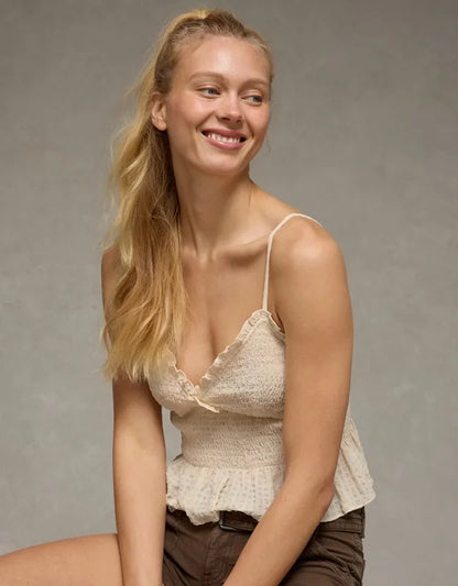 AE Smocked V-Neck Cami
