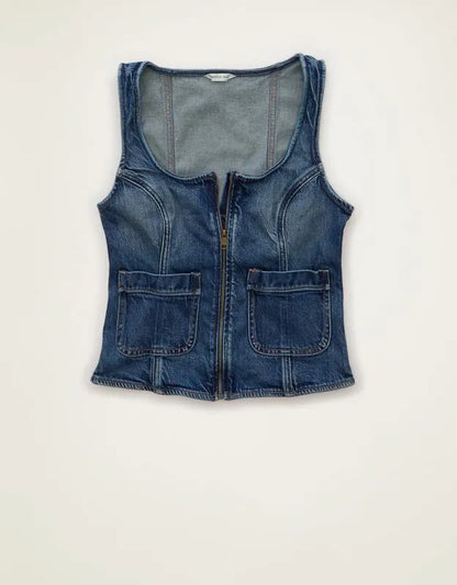 AE Zip-Up Denim Vest