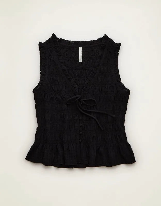 AE Ruched V-Neck Top