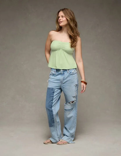 AE Cinched Babydoll Tube Top