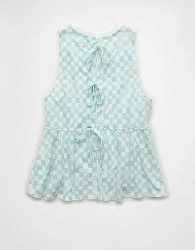 AE Sunchaser Tie-Back Babydoll Tank Top