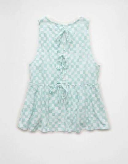 AE Sunchaser Tie-Back Babydoll Tank Top