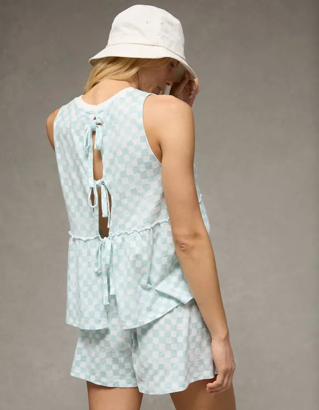AE Sunchaser Tie-Back Babydoll Tank Top