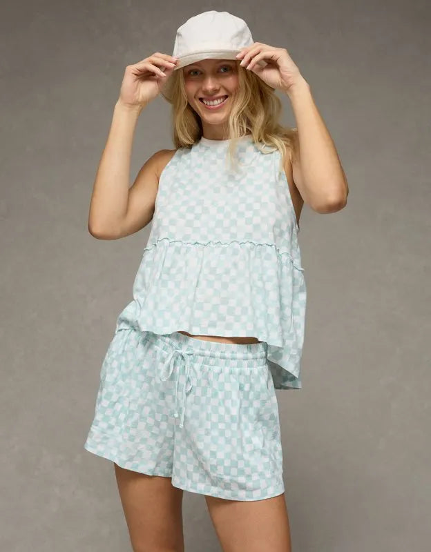 AE Sunchaser Tie-Back Babydoll Tank Top