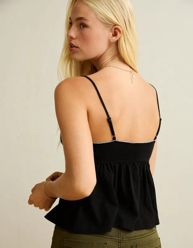 AE Picot-Trim Babydoll Cami