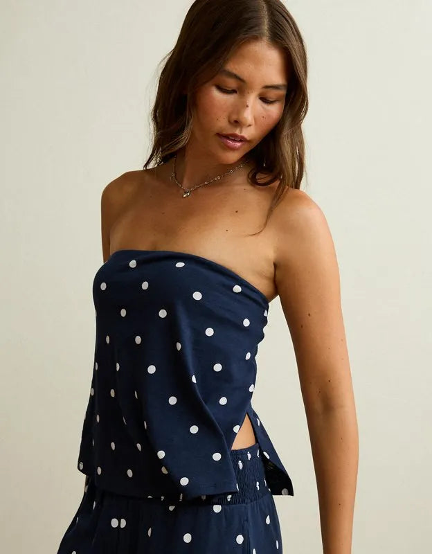 AE Sunchaser Side-Slit Babydoll Tube Top