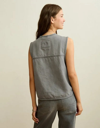 AE Tie-Front Denim Vest