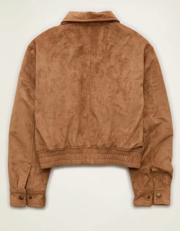 AE Vegan Suede Bomber Jacket