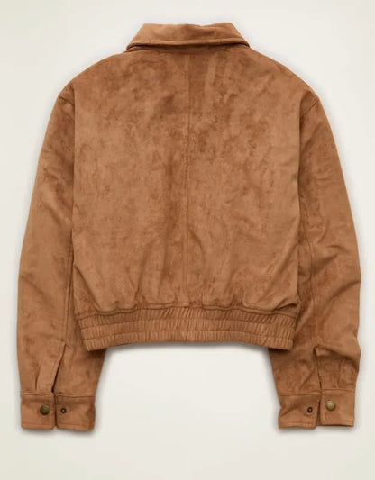 AE Vegan Suede Bomber Jacket