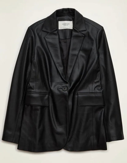 AE Vegan Leather Blazer