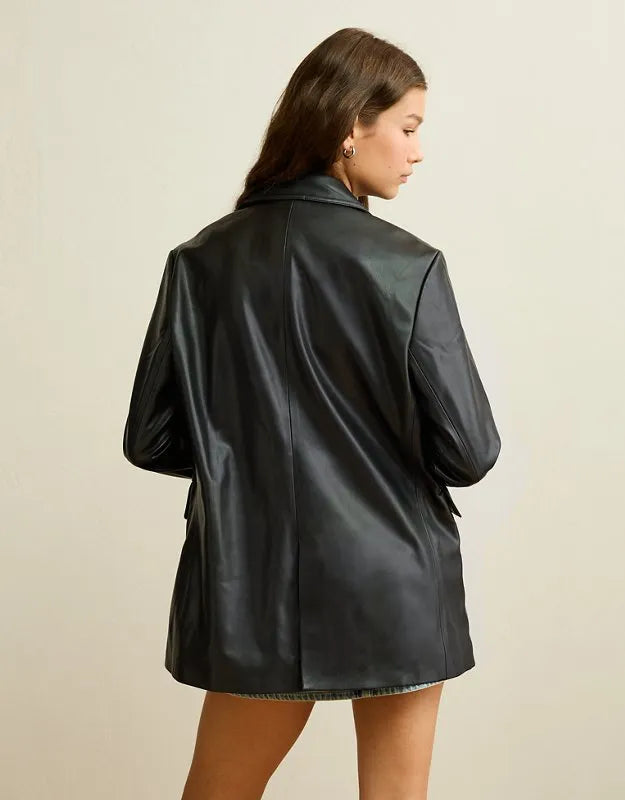 AE Vegan Leather Blazer