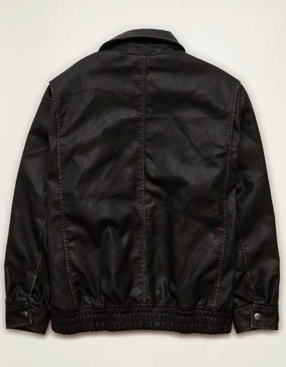 AE Vegan Leather Bomber Jacket