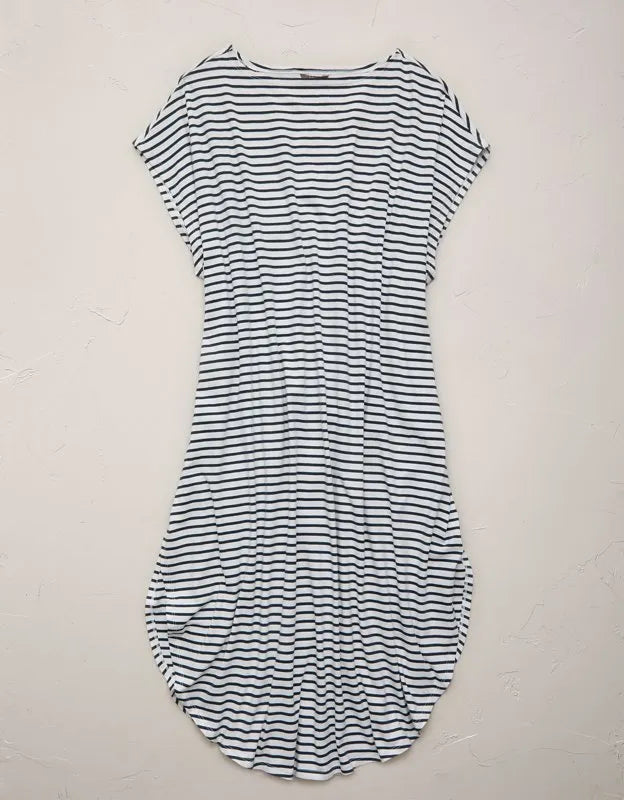 AE77 Cap-Sleeve Everyday T-Shirt Dress