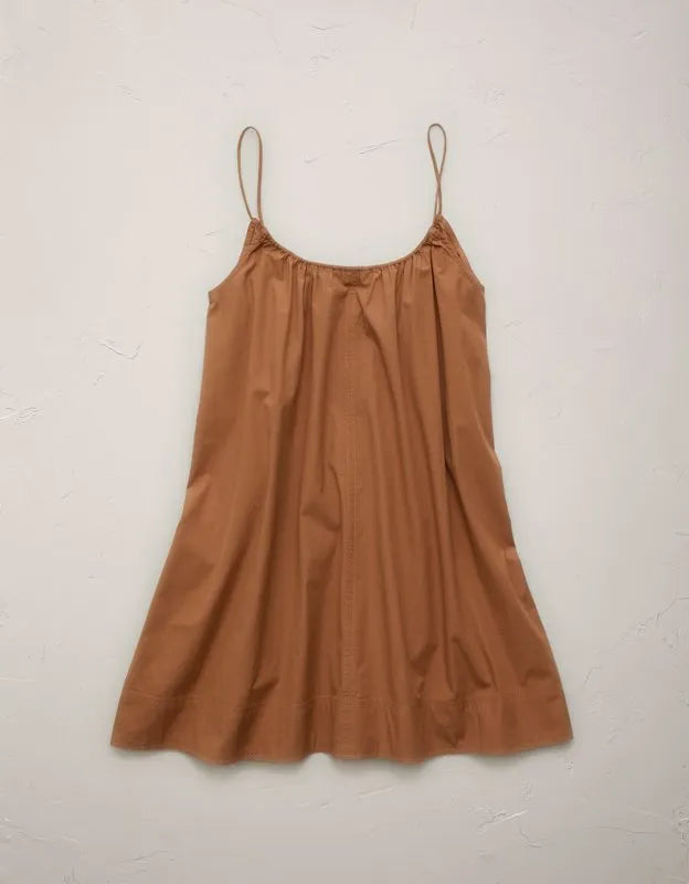 AE77 Poplin Cami Mini Dress