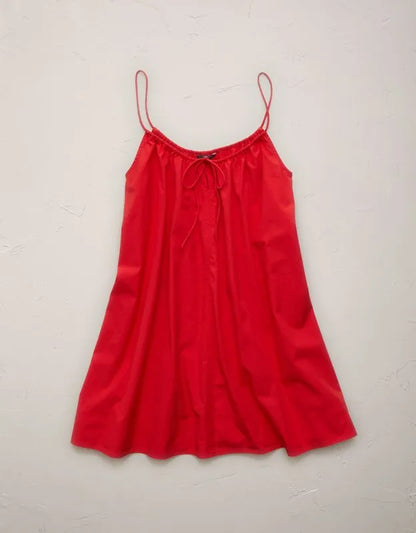 AE77 Poplin Cami Mini Dress