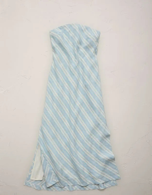 AE77 Linen Tube Dress