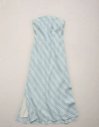 AE77 Linen Tube Dress