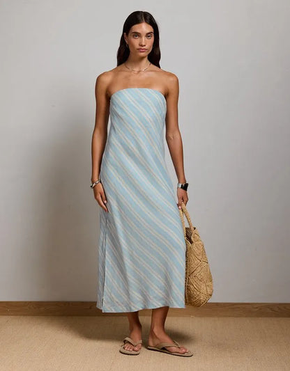 AE77 Linen Tube Dress