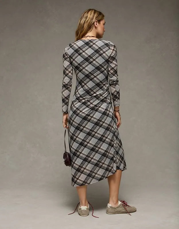 AE Asymmetrical Hem Midi Dress