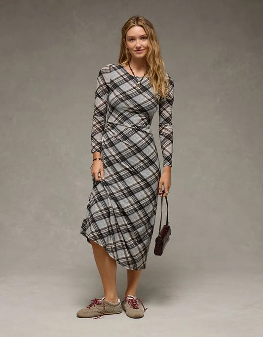 AE Asymmetrical Hem Midi Dress