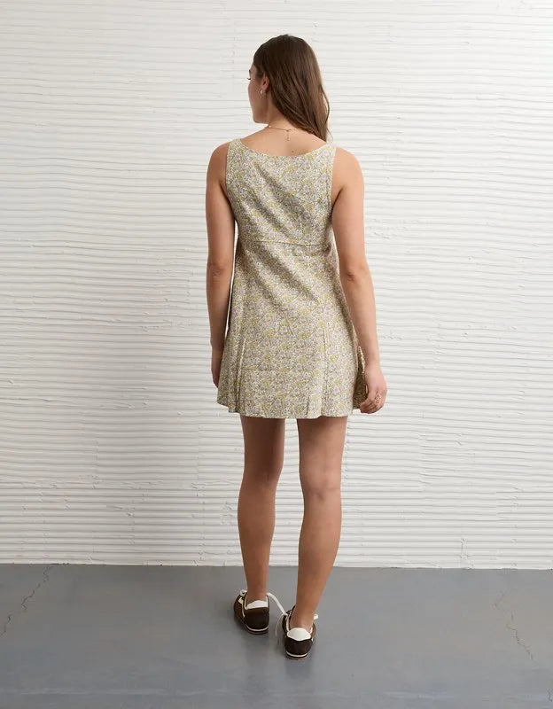 AE Babydoll Button-Up Mini Dress